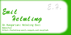 emil helmling business card